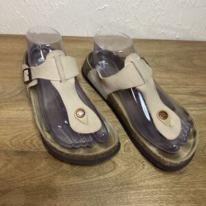 Betula by BIRKENSTOCK 'Gizeh' Beige Suede Thong Sandals EUR 38 | US 7